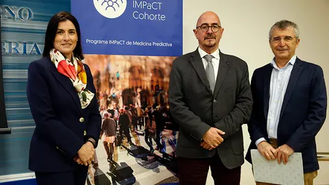 Gema Igual, César Pascual y Luis Carretero durante la presentación del proyecto (Foto: Gobierno de Cantabria)