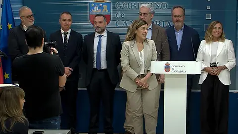 Captura del streaming del Gobierno de Cantabria